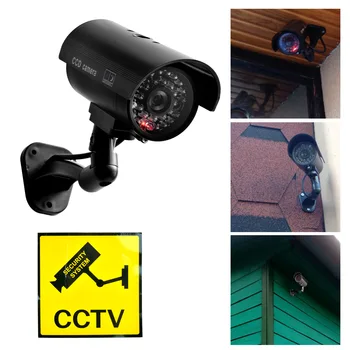 02CCTV Новая Поддельная камера наблюдения Имитация мониторинга Виртуальная камера с подсветкой Имитация камеры