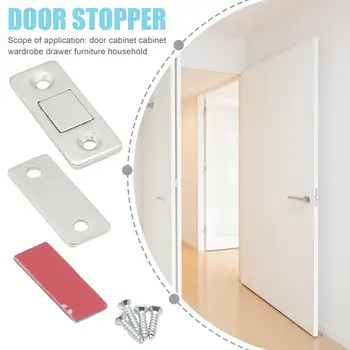 1 комплект современной простой дверной магнитной защелки, дверной стопор для шкафа/гардероба
