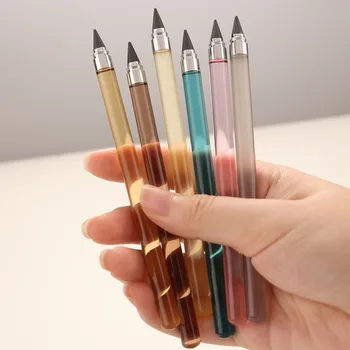 1 ШТ Прочный акриловый Вечный карандаш многоразового использования HB Everlasting Pencil Креативные Карандаши без чернил для школы