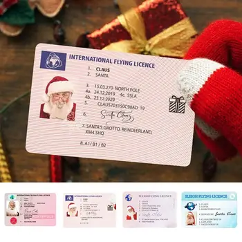 10 шт., водительские права Санта-Клауса, водительские права в канун Рождества, права на сани, рождественские подарки для детей, детей