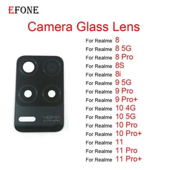 10 шт., Оригинал для Realme 8 8S 8i 9 9i 10 10S 11 Pro + стеклянная линза задней камеры 4G 5G с клеем