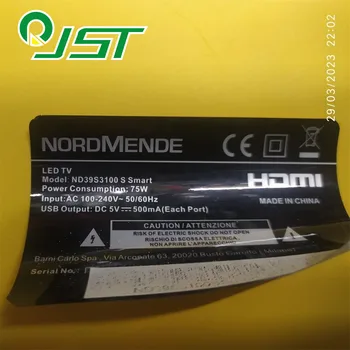 100% Новые светодиодные ленты из 3 шт./комплект для NORDMENDE 39 TV ND39S3100S SMART