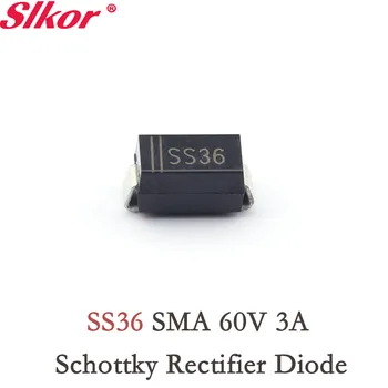 10ШТ SS36 Выпрямители Шоттки диод 60V 3A SMA SMD комплект барьер в сборе