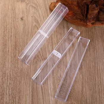 10шт коробка для ручек офисная подарочная пластиковая прозрачная коробка канцелярские принадлежности держатель для ручек подарочная коробка для упаковки хрустальных ручек