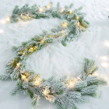 190 см Искусственные Белые Растения Из Ротанга Рождественская Подвесная Лоза с Подсветкой Рождественская Елка Орнамент Гирлянда Новый год Рождество 2024