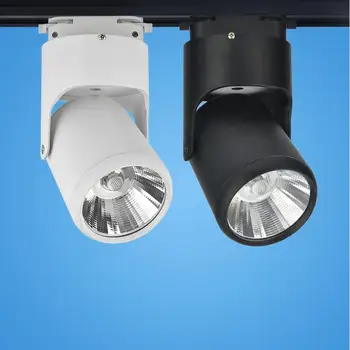 2-проводный светодиодный трековый светильник мощностью 15 Вт 20 Вт с поворотом COB на 180 градусов для потолочного светильника