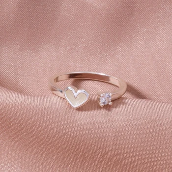 2 упаковки регулируемых колец со светящимся сердцем, светящиеся обручальные кольца, кольца Y2K, эстетические украшения, подарки на день рождения для женщин и девочек