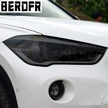 2 Шт Для BMW X1 F48 2015-On Оттенок Фар Автомобиля Дымчато-Черная Защитная Пленка Виниловая Защита Прозрачная Наклейка Из ТПУ Аксессуары