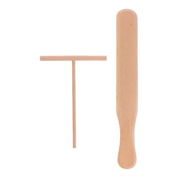 2 шт. Набор деревянных лопаток для блинчиков и лопаточки для блинчиков Т Образный инструмент для приготовления блинчиков и пирогов