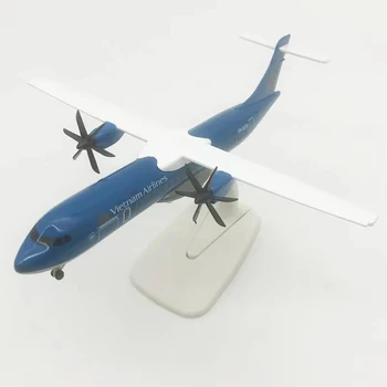 20-сантиметровая имитационная модель самолета Vietnam Airlines Atr из литого под давлением сплава, металлические статические украшения с шасси и пропеллером