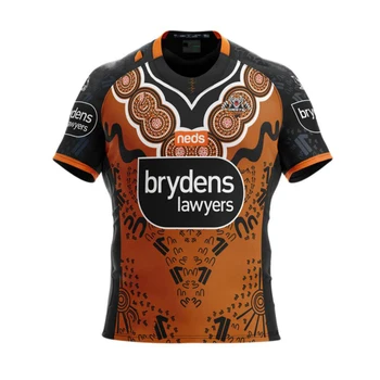 2021 Australia Wests Tigers Мужская копия спортивной рубашки для регби из индийского джерси S-5XL