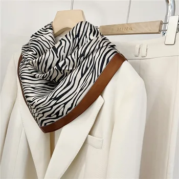 2022 Новый корейский стиль, Модный цветной блок, Элегантное Маленькое квадратное полотенце, украшение для шарфа на ключицах, маленький шарф, лента для волос двойного назначения, S