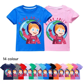 2023 Летняя футболка для косплея Adley, Пуловер, Хлопковая Одежда для Отдыха, Топы для мальчиков и Девочек, Рождественский Подарок, Одежда для Детей