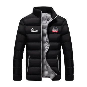 2023 Мужской логотип Vespa модный тренд хлопчатобумажная одежда на молнии зимний теплый стиль мужской бренд классический Топ Куртка chaqueta hombre