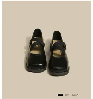 2023 Новые весенне-осенние женские туфли Mary Jane на плоской подошве в стиле французской феи w-0s091
