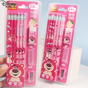 2023 Новый мультфильм Disney pencil strawberry Bear Hb Для воспитанников детского сада В коробках с деревянными карандашами и резиновыми наборами