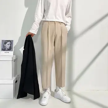 2023 Официальные брюки Мужские Весенне-осенние Эластичные Деловые Свободные костюмы больших размеров Офисные брюки Одежда Z125