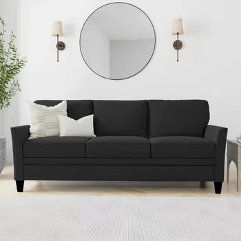 3-местный классический современный диван Auden, черный
