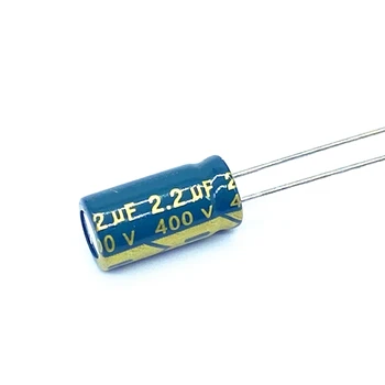 300 шт./лот 2,2 МКФ 400 В 2,2 МКФ алюминиевый электролитический конденсатор размер 6 * 12 20%