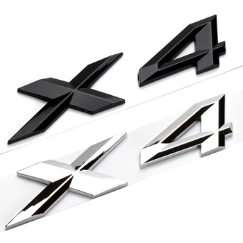 3D ABS Черные Хромированные Буквы Для Автомобильных Наклеек X4 BMW X4 F26 G02 2015 2016 2019 2020 2021 2022 Эмблема Багажника Логотип Значок Аксессуары