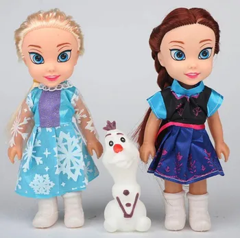 3шт замороженные куклы Эльза Анна 16 см Подвижная фигурка Эльзы игрушки Рождественские подарки Игрушки для детей девочек