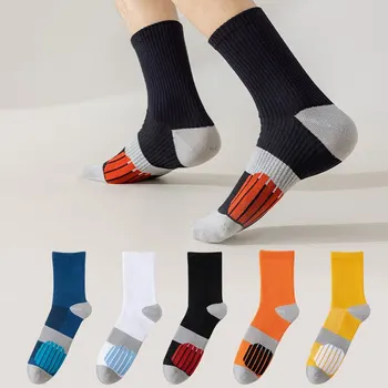 4 Пары / лот Новых мужских носков, профессиональные компрессионные спортивные носки, мужские носки для бега, баскетбольные носки для велоспорта на открытом воздухе