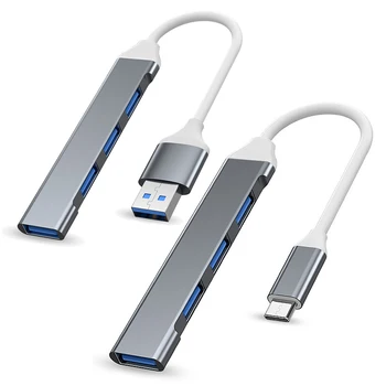 4-портовый концентратор USB 3.0, док-станция USB Hub Type C, мультиразветвитель, адаптер OTG Type C, концентратор для Xiaomi Huawei Macbook Pro USB 2.0