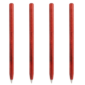 4X Офисный вечный карандаш Вечная металлическая ручка Ручка без чернил Офисная живопись Прозрачные и долговечные гаджеты Студенческие принадлежности
