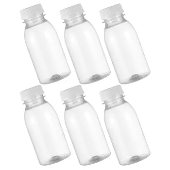 6 шт, Бутылка-шейкер для смузи, Бутылка для молока, Бутылочки с крышками, Прозрачная вода, Детский пластиковый Многоразовый Пустой контейнер для питья воды