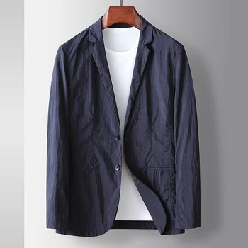 6202-Костюм мужской тонкий повседневный солнцезащитный, эластичный маленький костюм весна-осень single west jacket рубашка летняя