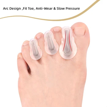 7 пар силиконовых прокладок для пальцев ног, Корректор, разделитель, выпрямитель для растяжки большого пальца стопы, средство для обезболивания ног