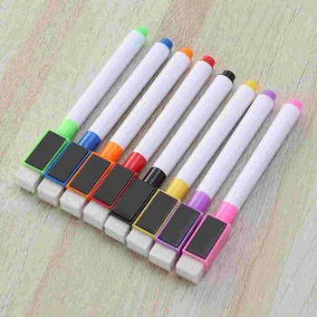 8ШТ многофункциональных красочных портативных маркеров для детей, маркеры, 8 разных цветов, магнитная ручка для белой доски, маркеры сухого стирания