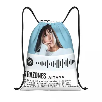 Aitana Poster Рюкзак на шнурке Для женщин и Мужчин, Рюкзак для спортзала, Портативная Сумка для испанской Певицы, сумка для тренировок, мешок