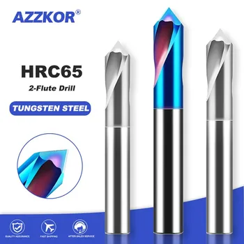 AZZKOR HRC65 Центральное сверло из вольфрамовой стали с ЧПУ для нержавеющей стали, алюминий, Центрирующее сверло из 90-карбидного сплава