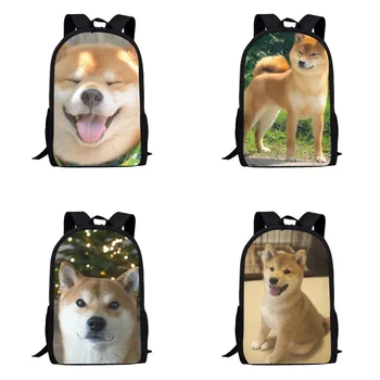 BELIDOME Funny Akita Dog Kids Bookbag, женские повседневные рюкзаки через плечо, студенческие школьные сумки большой емкости для подростков 2023 года выпуска