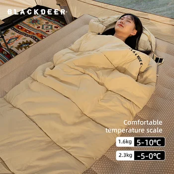 BLACKDEER Для путешествий на открытом воздухе, Безводный хлопковый спальный мешок для взрослых, Осенний Грязный Теплый Кемпинг для взрослых, Одноместное одеяло, Переносное