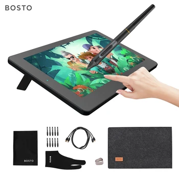 BOSTO 11,6-дюймовый Графический планшет для рисования BT-12HD/BT-12HDT Digital Tablet HD HIPS LCD 300PPS 1366 *768 Дисплей 8192 Уровня давления