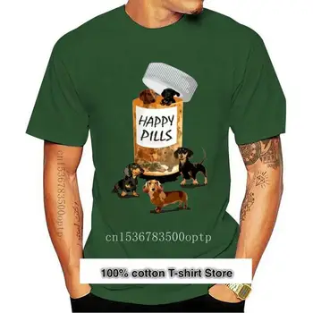 Camiseta con estampado de pastillas de perro salchicha para mujer, ropa informal, divertida, de manga corta, de verano