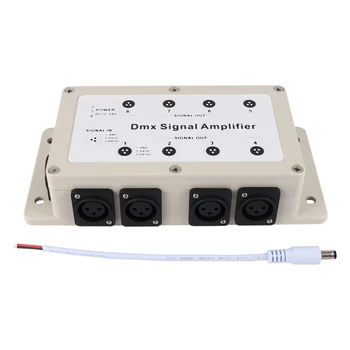 Dc12-24V 8-канальный выходной DMX Dmx512 Светодиодный контроллер, усилитель сигнала, разветвитель, распределитель для домашнего оборудования