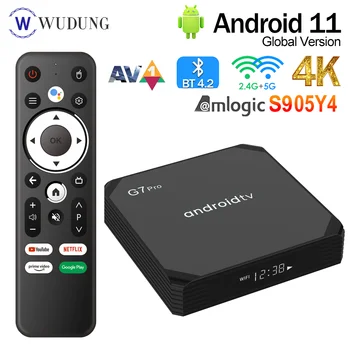 G7 Pro Android 11 ATV Box 2 ГБ 16 ГБ S905Y4 Smart TV Box 4K HD 4 ГБ 32 ГБ 2,4 ГГц/5 ГГц Двойной Wifi медиаплеер BT4.2 телеприставка