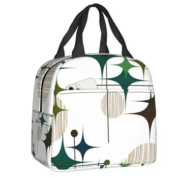 Globes Изолированная сумка для ланча для женщин, портативный кулер с геометрическим рисунком, Термосумка для ланча, Кемпинг, путешествия