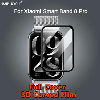 HD Прозрачная /Анти-Фиолетовая Светопокрытая Мягкая Пленка PMMA Для Xiaomi Smart Band 8 Pro Full Cover 3D Изогнутая Защитная Пленка Для Экрана -Не Стекло