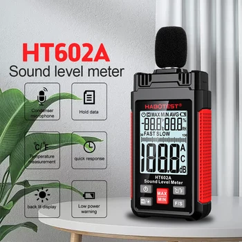 HT602 Цифровой Измеритель Уровня Звука Измеритель Уровня звука Измеритель Звука 30-130 дБ Децибелометр Портативный Детектор Громкости Звука В децибелах