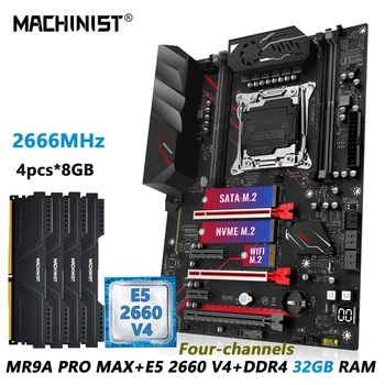 MACHINIST X99 LGA 2011-3 Комплект материнской платы Xeon E5 2660 V4 ПРОЦЕССОР DDR4 Оперативная память 4 * 8 ГБ 2666 МГц Память ATX usb3.0 NVME M.2 MR9A pro MAX
