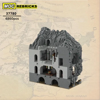 MOC Сцена из фильма, UCS Архитектура, Серый замок, строительные блоки, эксперты по коллекции, модель DIY, Обучающая головоломка, Игрушки Birck для подарков