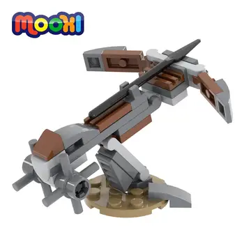 MOOXI Средневековая модель копьеметалки Военные Строительные блоки Сборка Обучающего оружия Кирпичи Игрушка для детей Подарок MOC5030