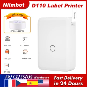Niimbot D110, Мини портативный термопринтер этикеток, беспроводной Bluetooth, карманный принтер для наклеек, машина для изготовления этикеток, карманный принтер
