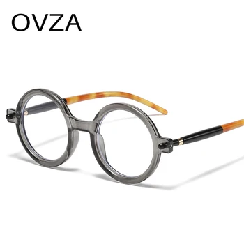 OVZA 2023 Новая Ретро Винтажная Оправа для очков Женская Круглая Синяя Светлая Оправа для очков Мужская в стиле панк S1171