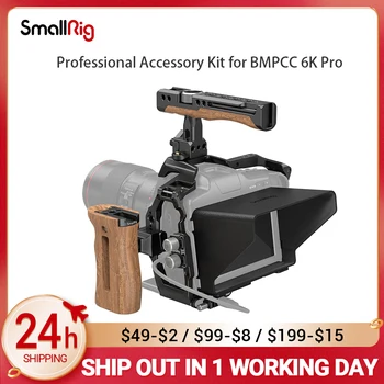 SmallRig Professional Full DSLR Camera Cage Rig + Комплект Верхней ручки Cage Kit с Креплением для холодного Башмака Camera Set для BMPCC 6K Pro 3299