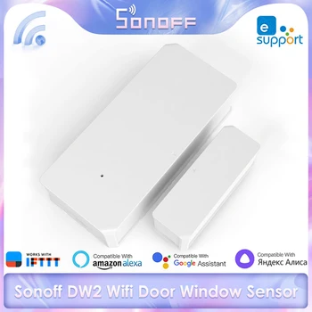 SONOFF DW2 Wifi Беспроводной Дверной Оконный датчик Модуль автоматизации умного дома Ewelink Удаленный мониторинг домашней безопасности Работа С Alexa